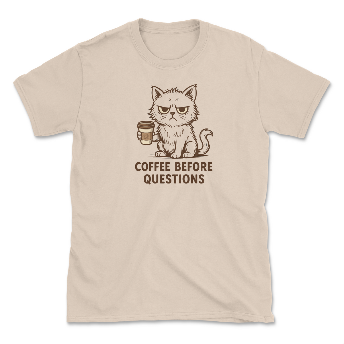 Cranky Caffeine (Front Print) (Adult Short Sleeve T-Shirt)