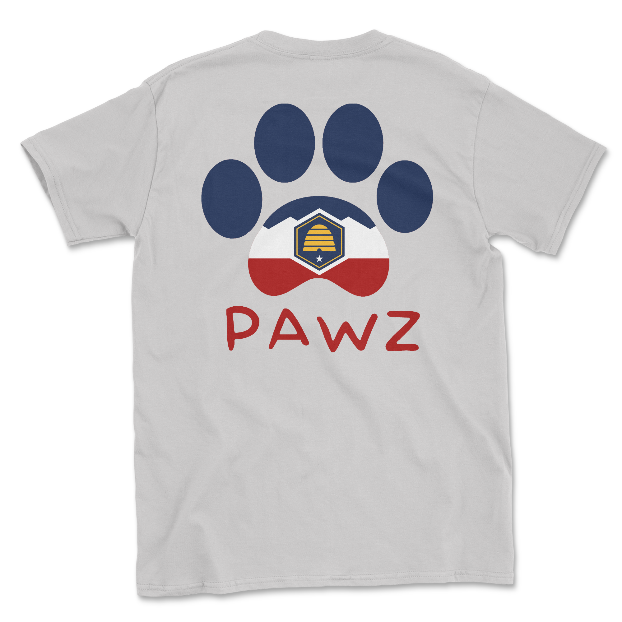 Utah Flag Paw (Adult Short Sleeve T-Shirt)