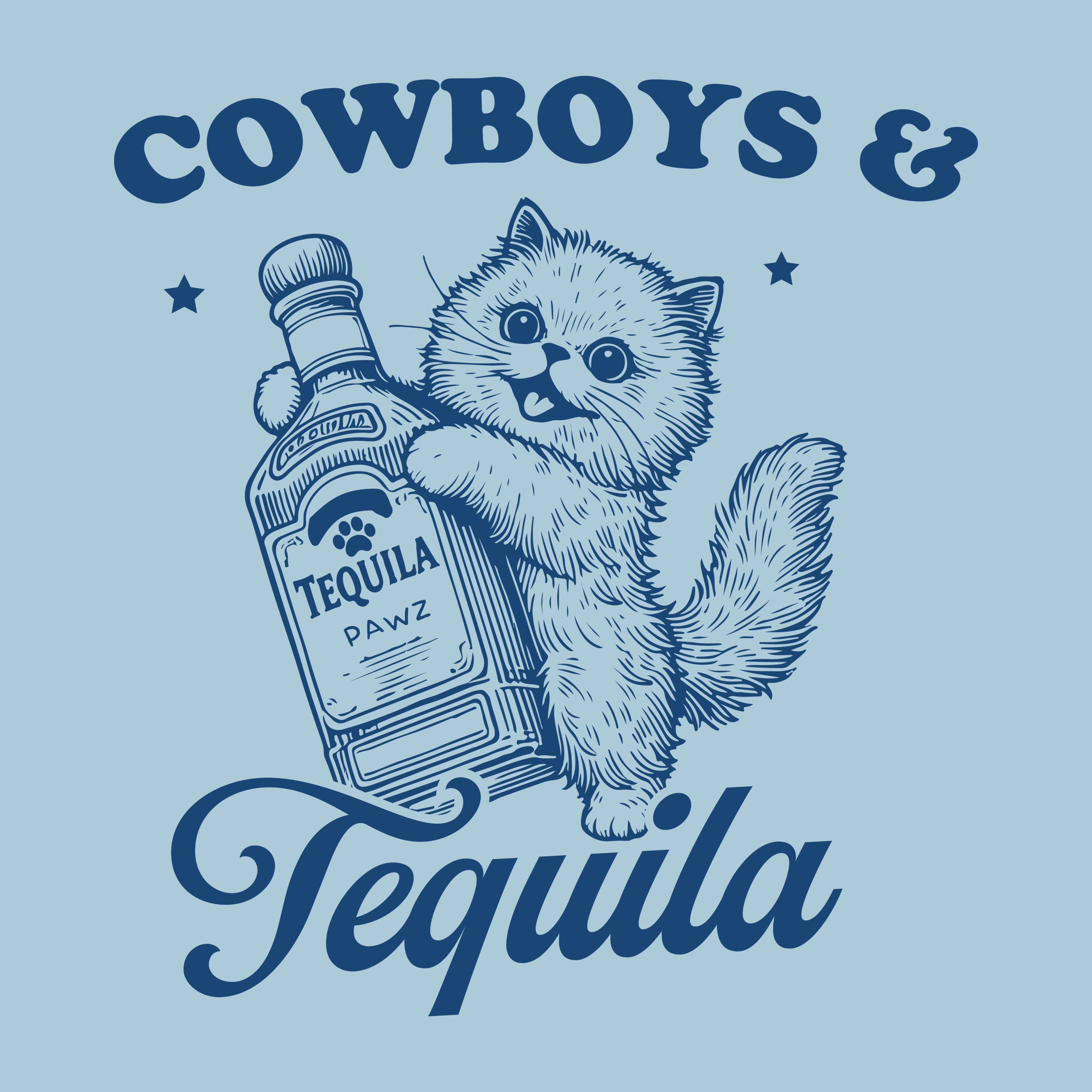 Cowboys & Tequila (Front Print) (Adult Short Sleeve T-Shirt)