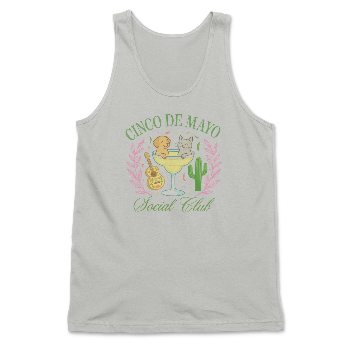 Cinco De Mayo Social Club - (Front Print) (Adult Tank Top)