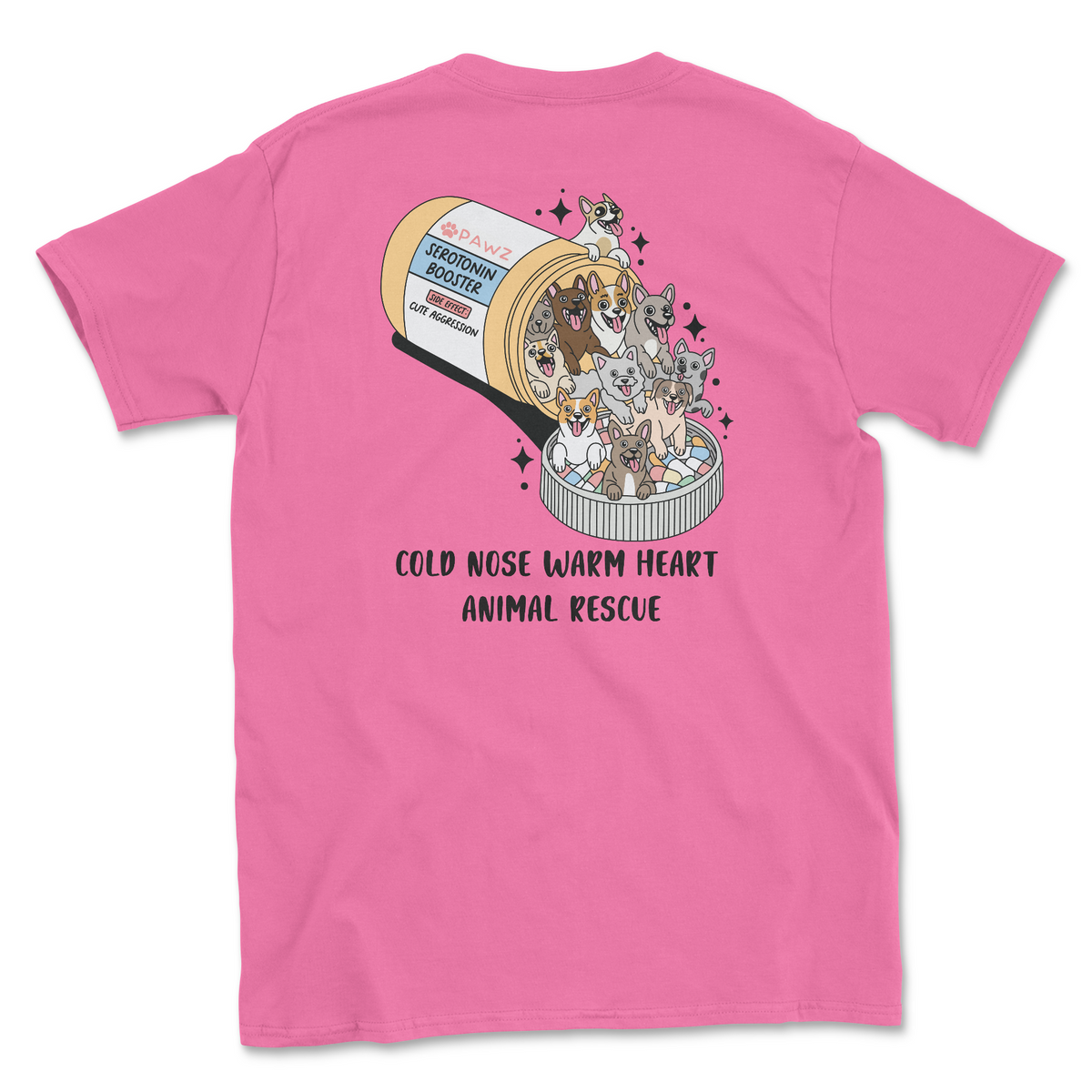 Serotonin Pawz - Azalea (Cold Nose Warm Heart) (Adult Short Sleeve T-Shirt)