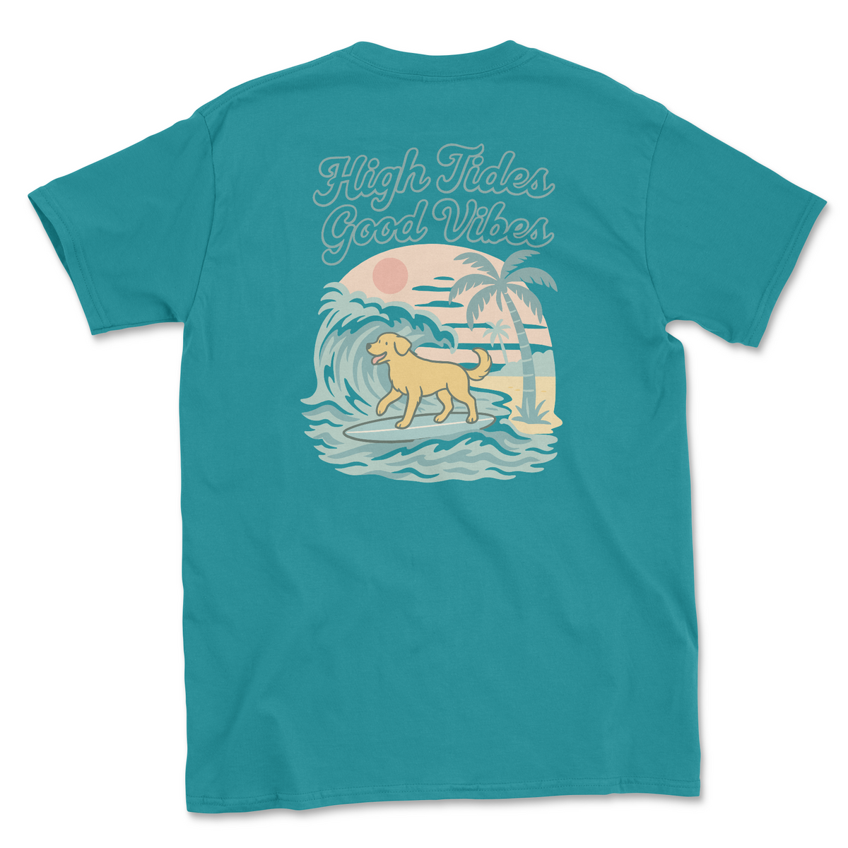 High Tides Good Vibes (Adult Short Sleeve T-Shirt)