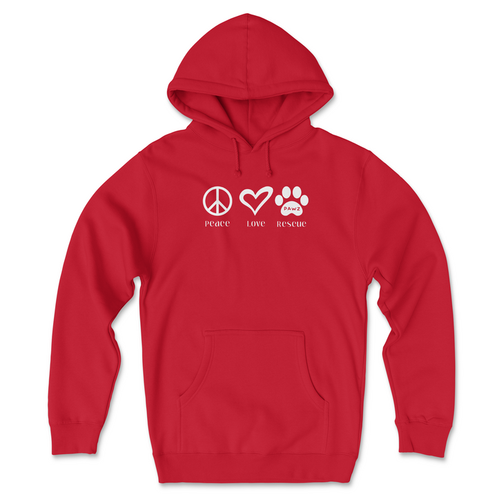 Peace, Love, Rescue (Adult Hoodie)