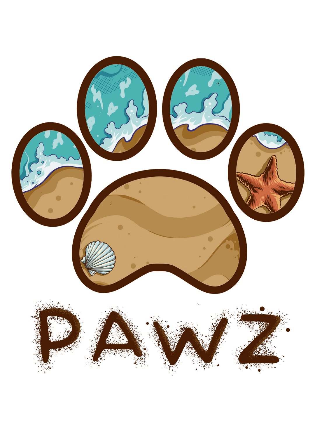 Sandy Pawz (Adult Short Sleeve T-Shirt)