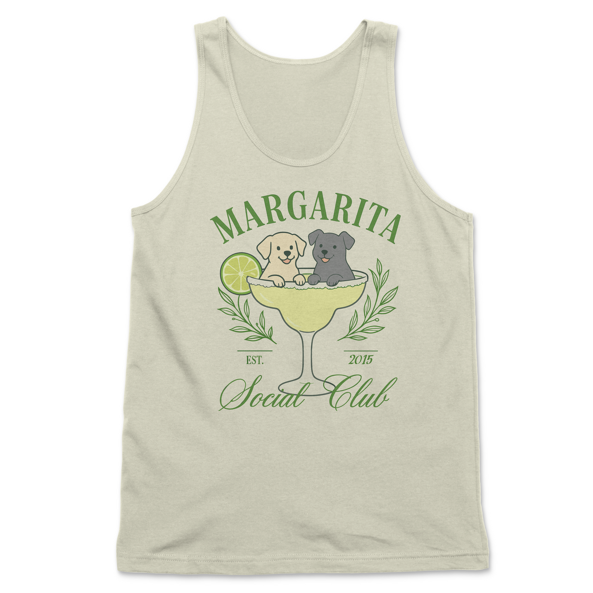 Dogs Social Club - (Front Print) (Adult Tank Top)