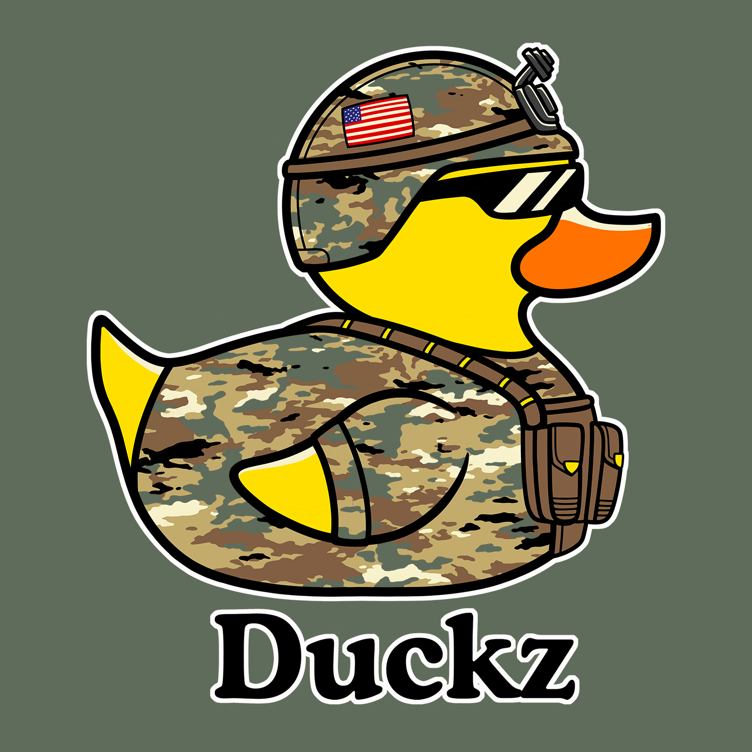 Military Mallard - Military Green (Adult Short Sleeve T-Shirt)