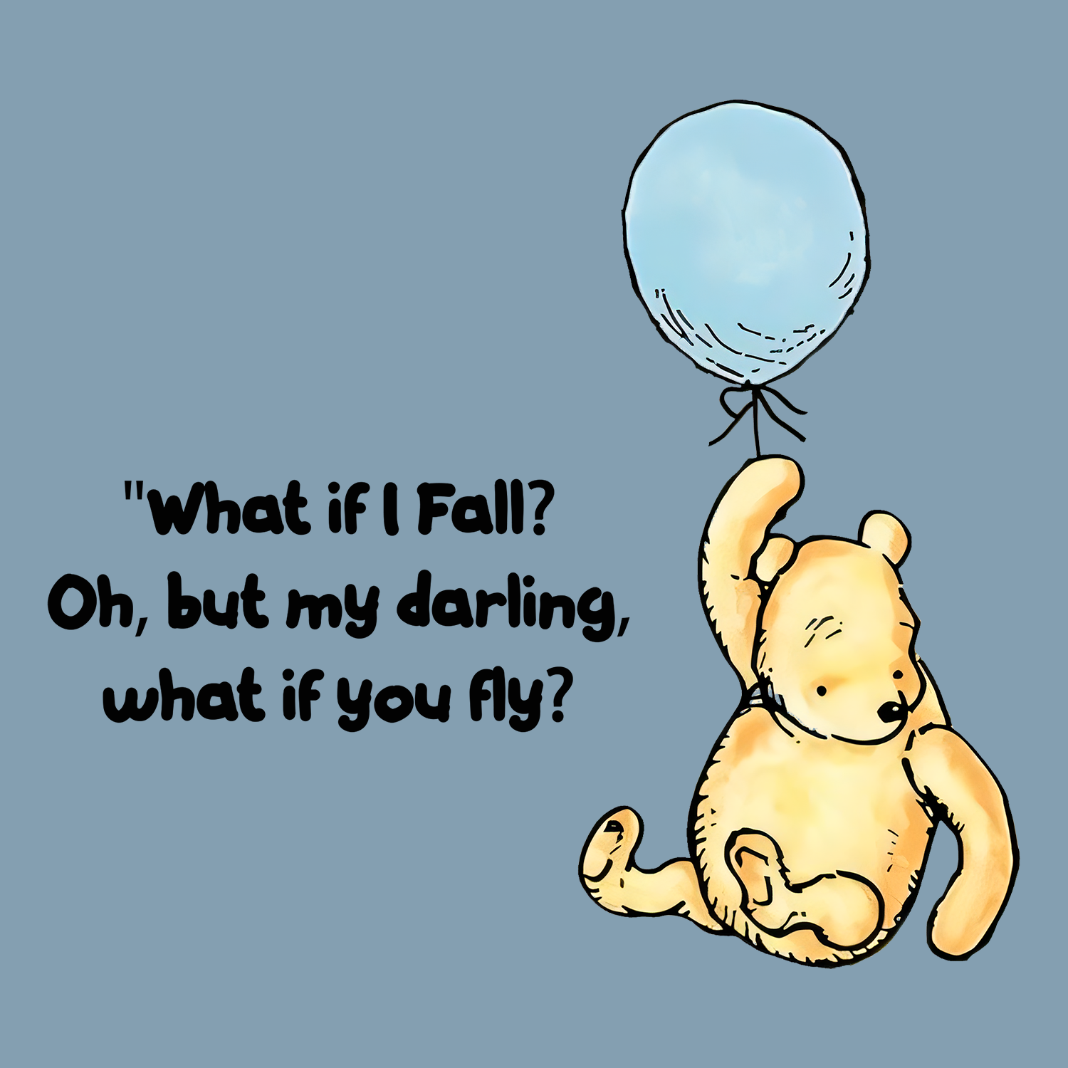 Balloon Buddy - (Stone Blue) (Adult Short Sleeve T-Shirt)