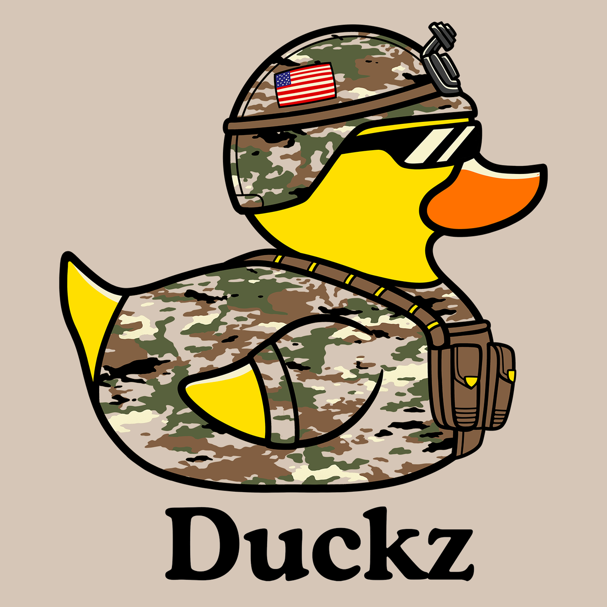 Military Mallard - Sand (Adult Short Sleeve T-Shirt)