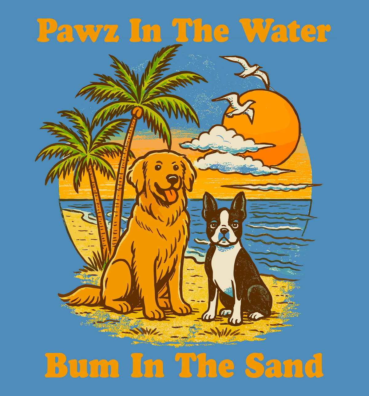 Pawz In The Water (Adult Short Sleeve T-Shirt)