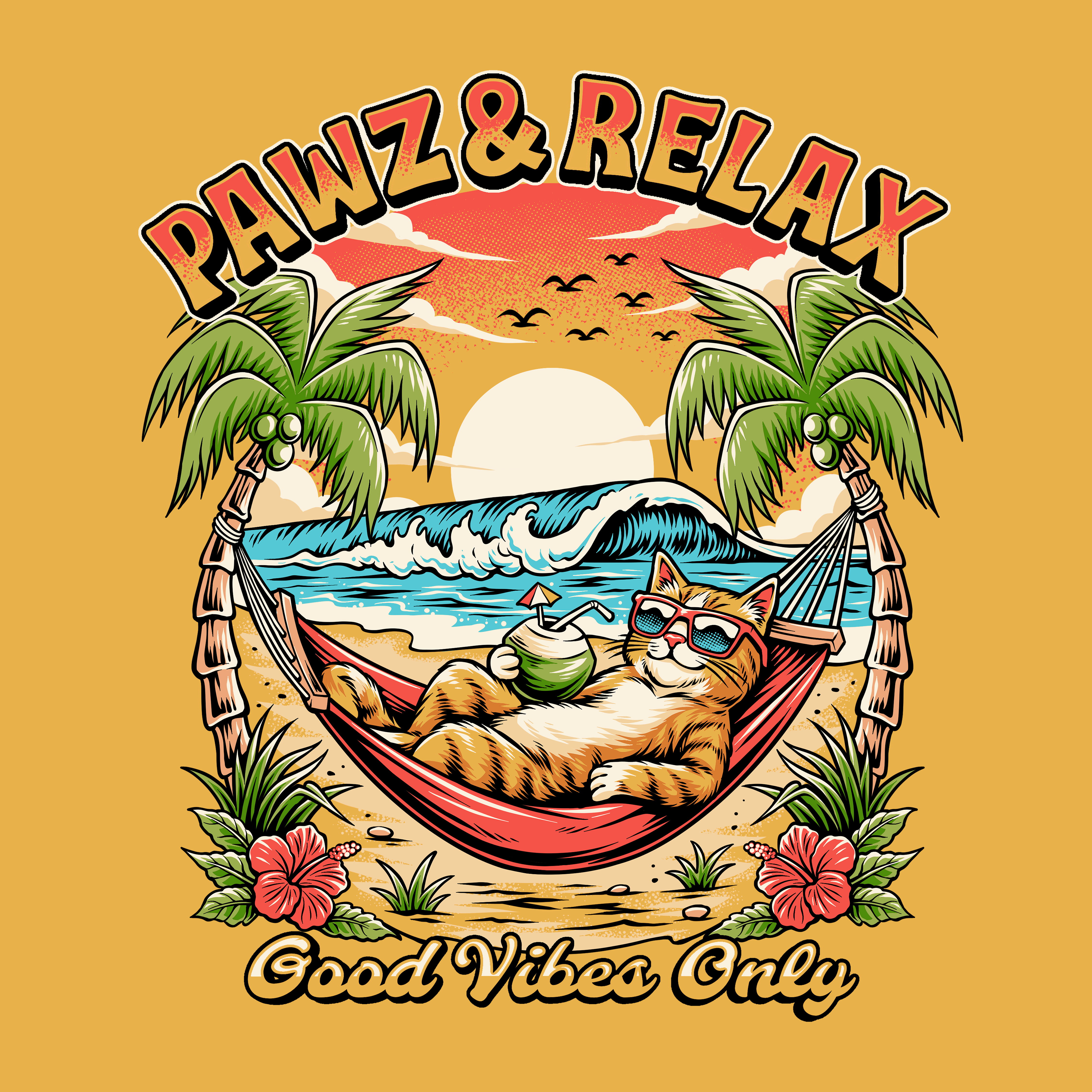 Pawz & Relax (Adult Short Sleeve T-Shirt)