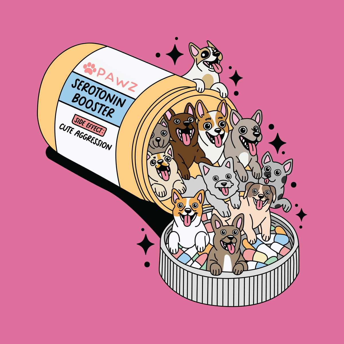 Serotonin Pawz (Adult Short Sleeve T-Shirt)